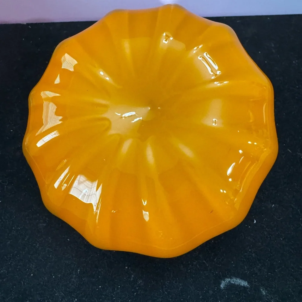 Glass Pumpkin Decor